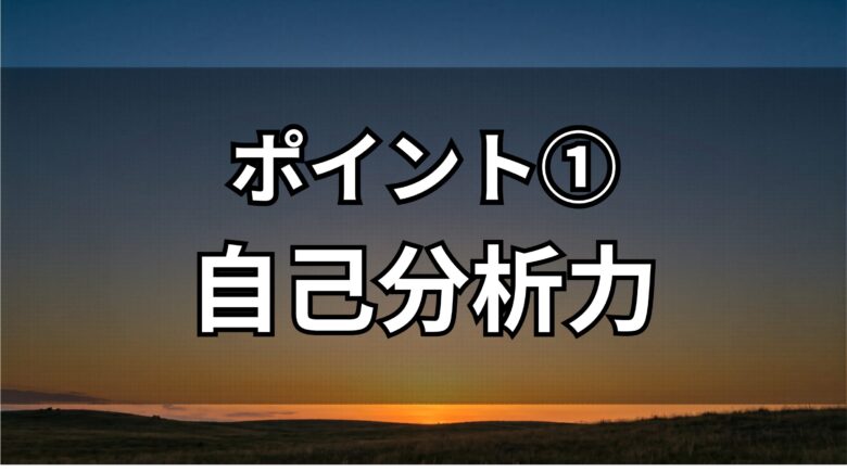 評価基準①自己分析力